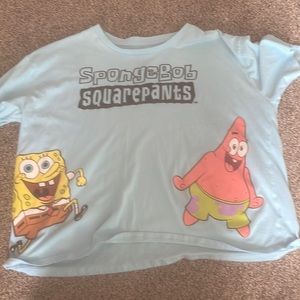 This is a sponge bob crop top from target in a size xxl